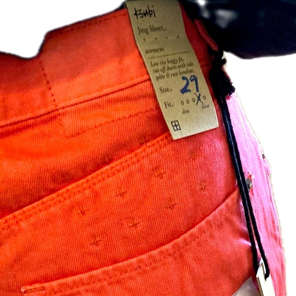 COPY - NWT Ksubi low-rise Jing shorts, high mid-waisted red denim BRAND NEW w/ … - Picture 8 of 15